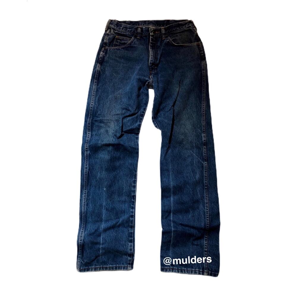 Vintage Mens Rustler VF 33x32 Blue Straight Denim Jeans Made in USA